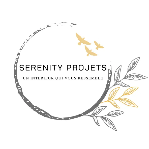 Voici le logo de la marque SERENITY PROJETS (SERENITY DECO) qui représente son identité graphique.