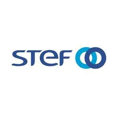 Voici le logo de la marque STEF TRANSPORT CHATEAUBOURG qui représente son identité graphique.