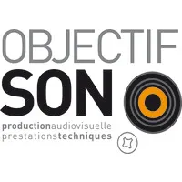 Voici le logo de la marque OBJECTIF SON qui représente son identité graphique.