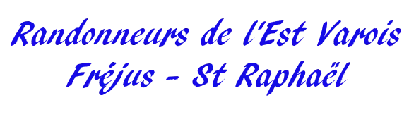 Voici le logo de la marque LES RANDONNEURS DE L'EST VAROIS (R.E.V.) qui représente son identité graphique.