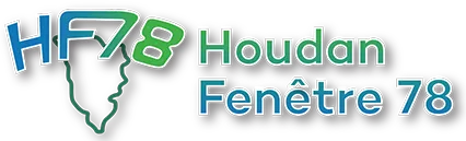 Voici le logo de la marque HOUDAN FENETRES 78 qui représente son identité graphique.