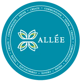 Voici le logo de la marque ALLEE CREATIVE qui représente son identité graphique.