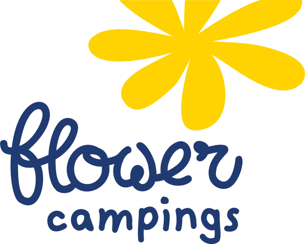 Voici le logo de la marque FLOWER EXPLOITATION CAMPINGS qui représente son identité graphique.