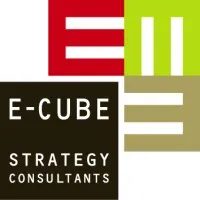 Voici le logo de la marque E-CUBE STRATEGY CONSULTANTS (E-CUBE) qui représente son identité graphique.