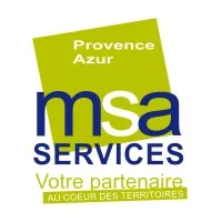 Voici le logo de la marque MSA SERVICES PROVENCE AZUR qui représente son identité graphique.