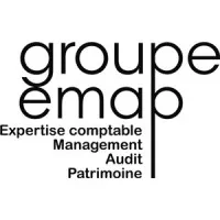 Voici le logo de la marque EXPERTISE-COMPTABLE MANAGEMENT AUDIT PATRIMOINE (E.M.A.P) qui représente son identité graphique.