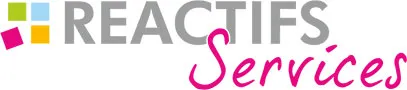Voici le logo de la marque REACTIFS SERVICES qui représente son identité graphique.