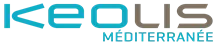 Voici le logo de la marque KEOLIS MEDITERRANEE qui représente son identité graphique.