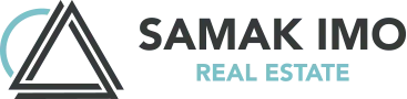 Voici le logo de la marque SAMAK IMO qui représente son identité graphique.