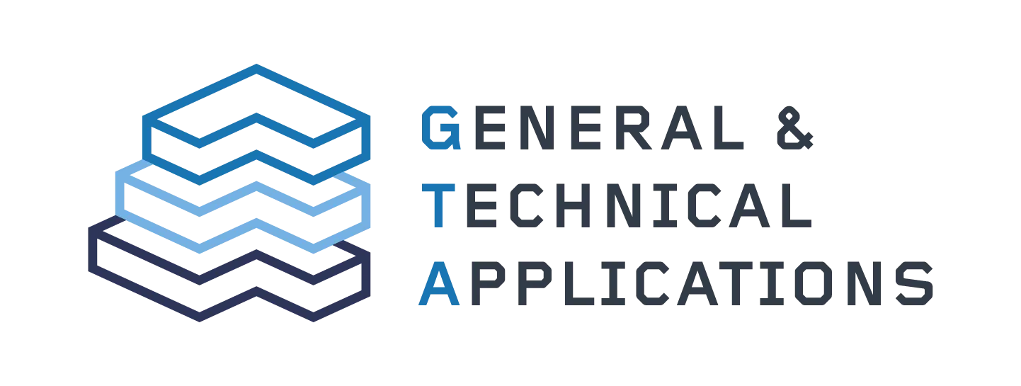 Voici le logo de la marque GENERAL AND TECHNICAL APPLICATIONS (GTA) qui représente son identité graphique.