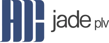 Voici le logo de la marque JADE PLV qui représente son identité graphique.