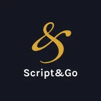 Voici le logo de la marque SCRIPT & GO qui représente son identité graphique.