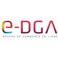 Voici le logo de la marque E-DGA qui représente son identité graphique.