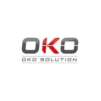 Voici le logo de la marque OKO SOLUTION qui représente son identité graphique.