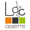 Voici le logo de la marque LOC'ASSIETTE qui représente son identité graphique.