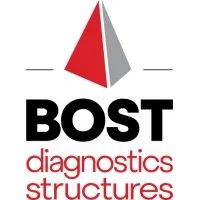Voici le logo de la marque BOST DIAGNOSTICS STRUCTURES qui représente son identité graphique.