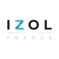 Voici le logo de la marque IZOL FRANCE qui représente son identité graphique.