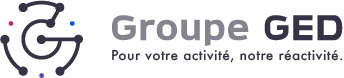 Voici le logo de la marque GED SYSTEM qui représente son identité graphique.