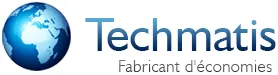 Voici le logo de la marque TECHMATIS qui représente son identité graphique.