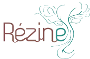 Voici le logo de la marque REZINE qui représente son identité graphique.