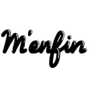 Voici le logo de la marque M'ENFIN qui représente son identité graphique.