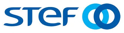 Voici le logo de la marque STEF TRANSPORT LILLE qui représente son identité graphique.