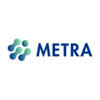 Voici le logo de la marque METRA qui représente son identité graphique.