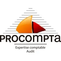 Voici le logo de la marque PROCOMPTA qui représente son identité graphique.