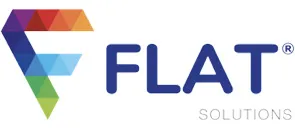 Voici le logo de la marque FLAT SOLUTIONS qui représente son identité graphique.