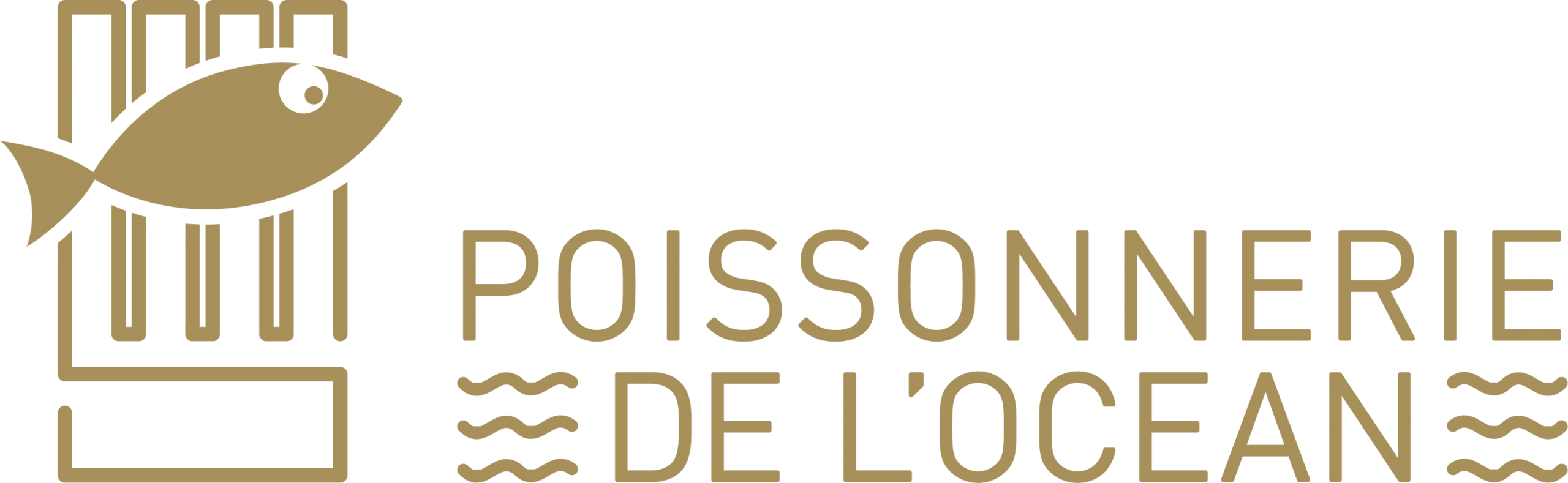 Voici le logo de la marque POISSONNERIE DE L'OCEAN qui représente son identité graphique.