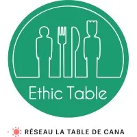 Voici le logo de la marque ETHIC TABLE qui représente son identité graphique.