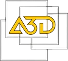 A 3 D logo