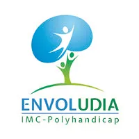 Voici le logo de la marque ENVOLUDIA (GIMCRP) qui représente son identité graphique.