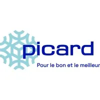 Voici le logo de la marque PICARD SURGELES qui représente son identité graphique.