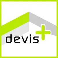 Voici le logo de la marque DEVIS PLUS qui représente son identité graphique.