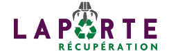 Voici le logo de la marque LAPORTE RECUPERATION qui représente son identité graphique.