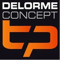 Voici le logo de la marque DELORME CONCEPT TP qui représente son identité graphique.