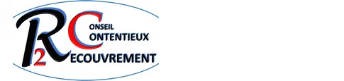 Voici le logo de la marque R2C RECOUVREMENT CONTENTIEUX & CONSEIL qui représente son identité graphique.