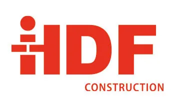 Voici le logo de la marque HDF CONSTRUCTION qui représente son identité graphique.