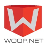 Voici le logo de la marque WOOP.NET FRANCE qui représente son identité graphique.