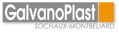 Voici le logo de la marque GALVANOPLAST SOCHAUX MONTBELIARD qui représente son identité graphique.