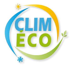 Voici le logo de la marque CLIMECO qui représente son identité graphique.