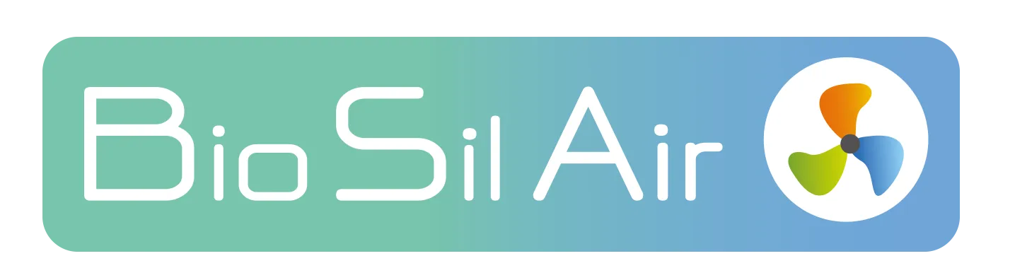 Voici le logo de la marque BIO SIL AIR (B.S.A.) qui représente son identité graphique.