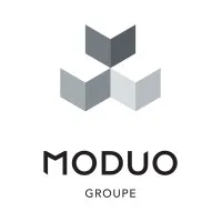 Voici le logo de la marque MODUO GROUPE qui représente son identité graphique.