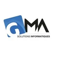 Voici le logo de la marque G-MA SOLUTIONS INFORMATIQUES qui représente son identité graphique.