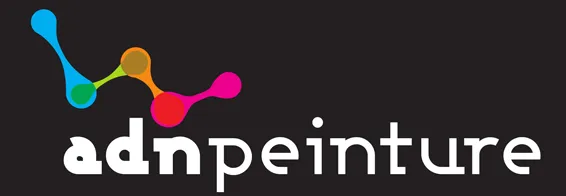 Voici le logo de la marque ADN PEINTURE qui représente son identité graphique.