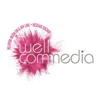 Voici le logo de la marque WELL COM MEDIA qui représente son identité graphique.