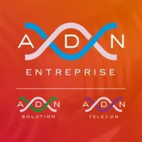 Voici le logo de la marque ADN TELECOM qui représente son identité graphique.