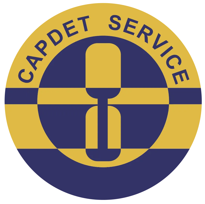 Voici le logo de la marque CAPDET SERVICE qui représente son identité graphique.