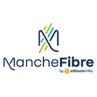 Voici le logo de la marque MANCHE FIBRE qui représente son identité graphique.